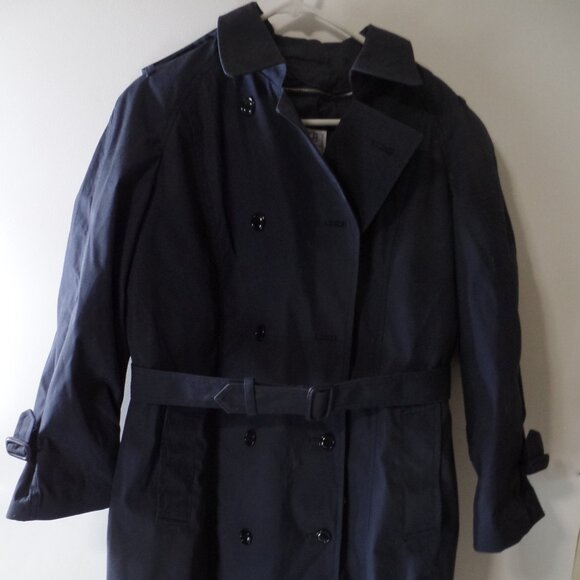 Navy Blue Trench Coat Women's 14S Defense Logistics Defender Collection - Picture 1 of 5